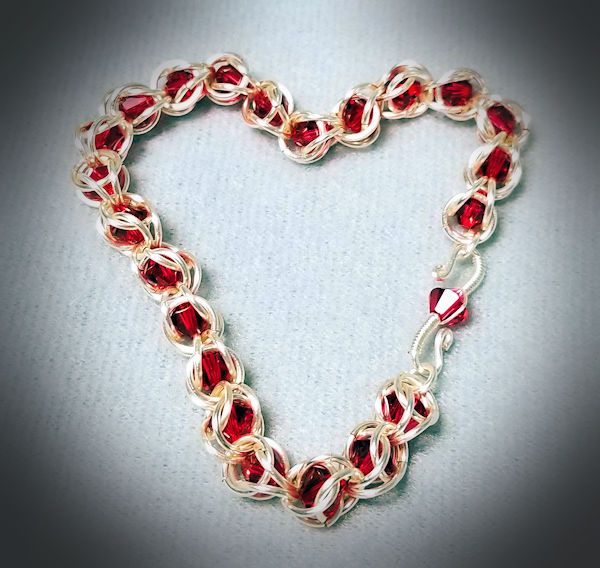 Jewelry Making Beading Pattern - Beaded Heart Bracelet Tutorial